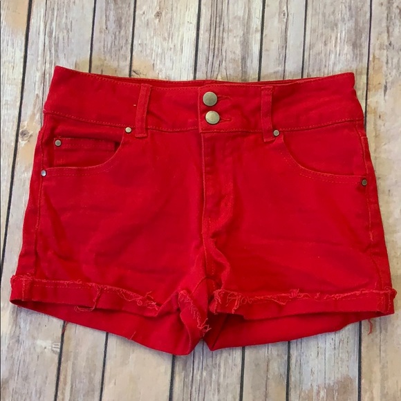 refuge Pants - Refuge Red Denim Shorts